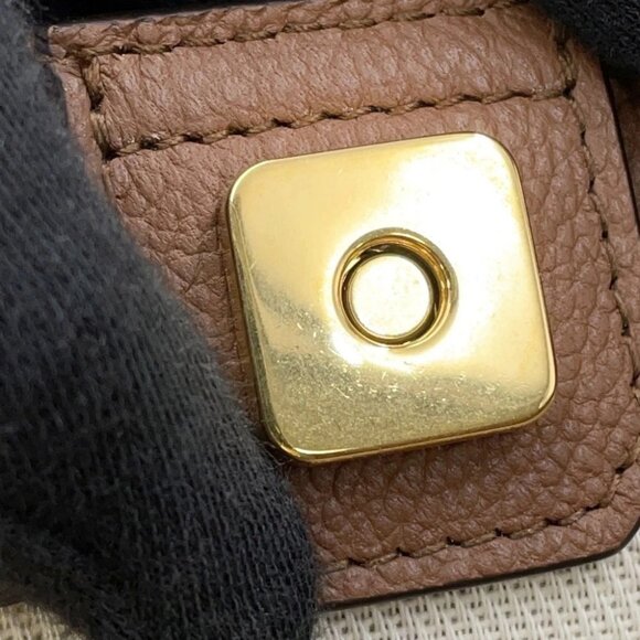 BALLY TRAPEZE SOFT Emblem One Shoulder Bag Leather Brown - Picture 7 of 12